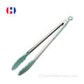 Tongs alimentaires en acier inoxydable robustes avec verrouillage